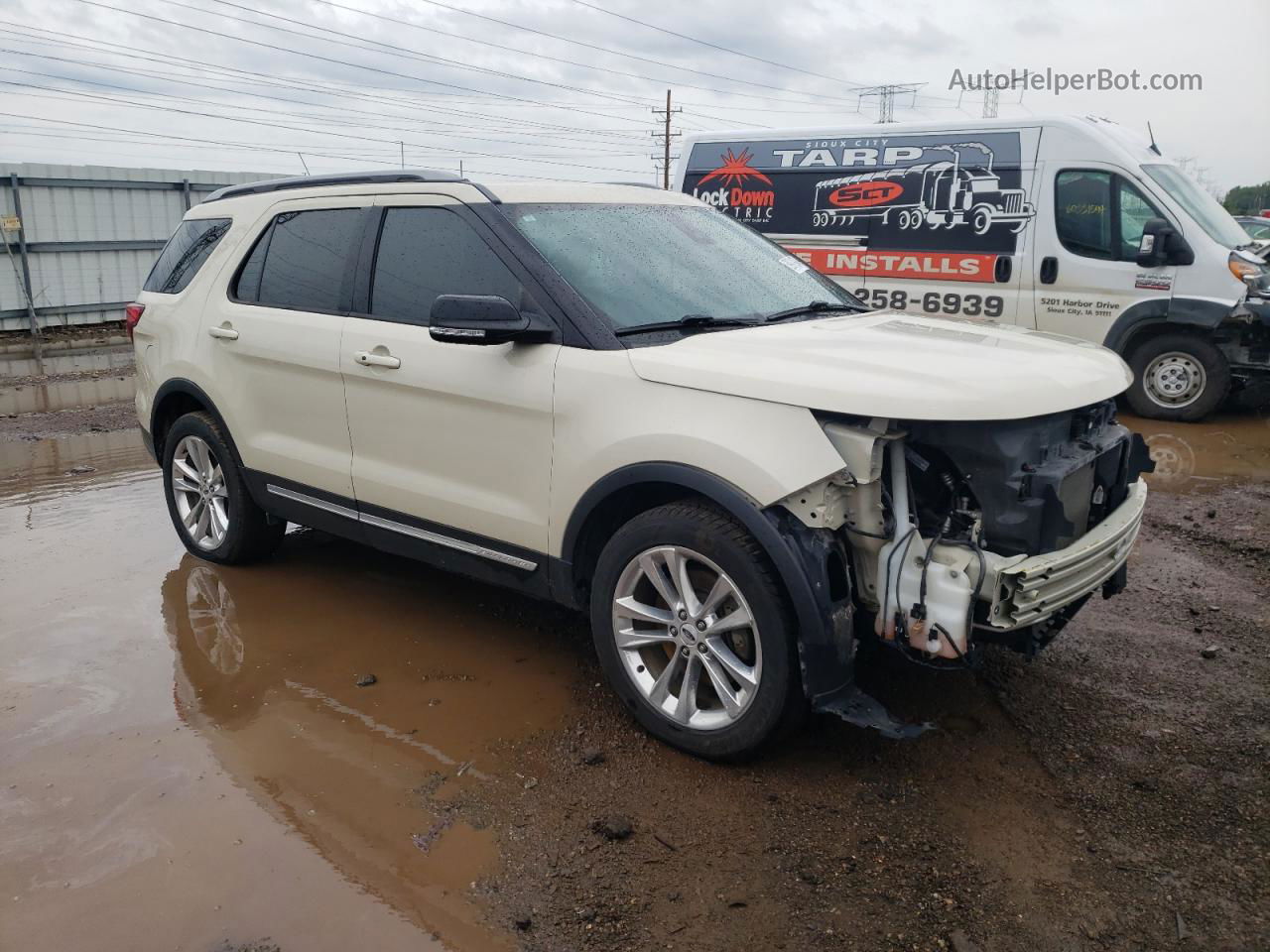 2018 Ford Explorer Xlt Cream vin: 1FM5K8D83JGA54184