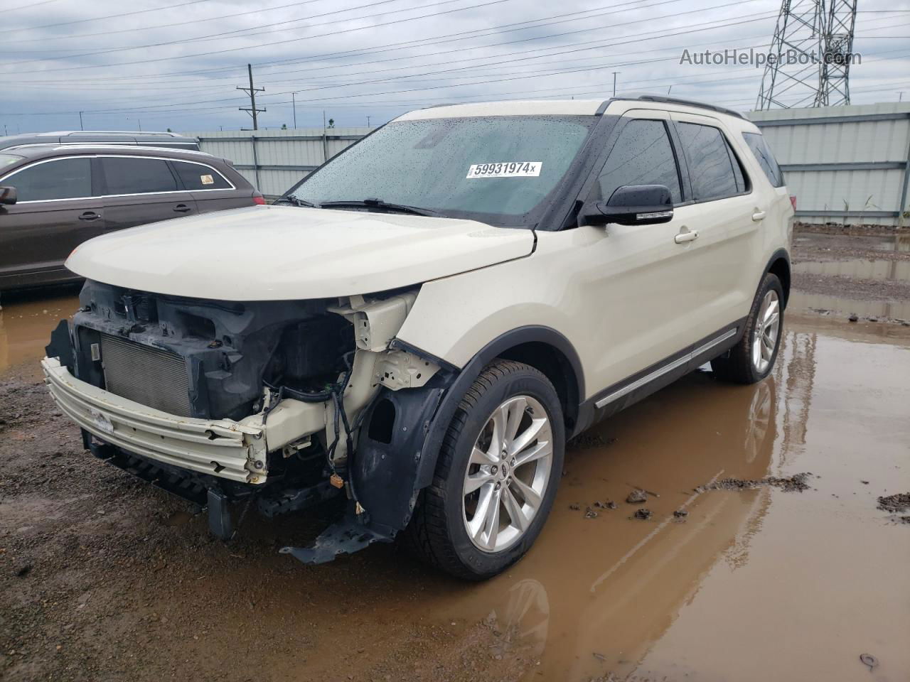 2018 Ford Explorer Xlt Cream vin: 1FM5K8D83JGA54184