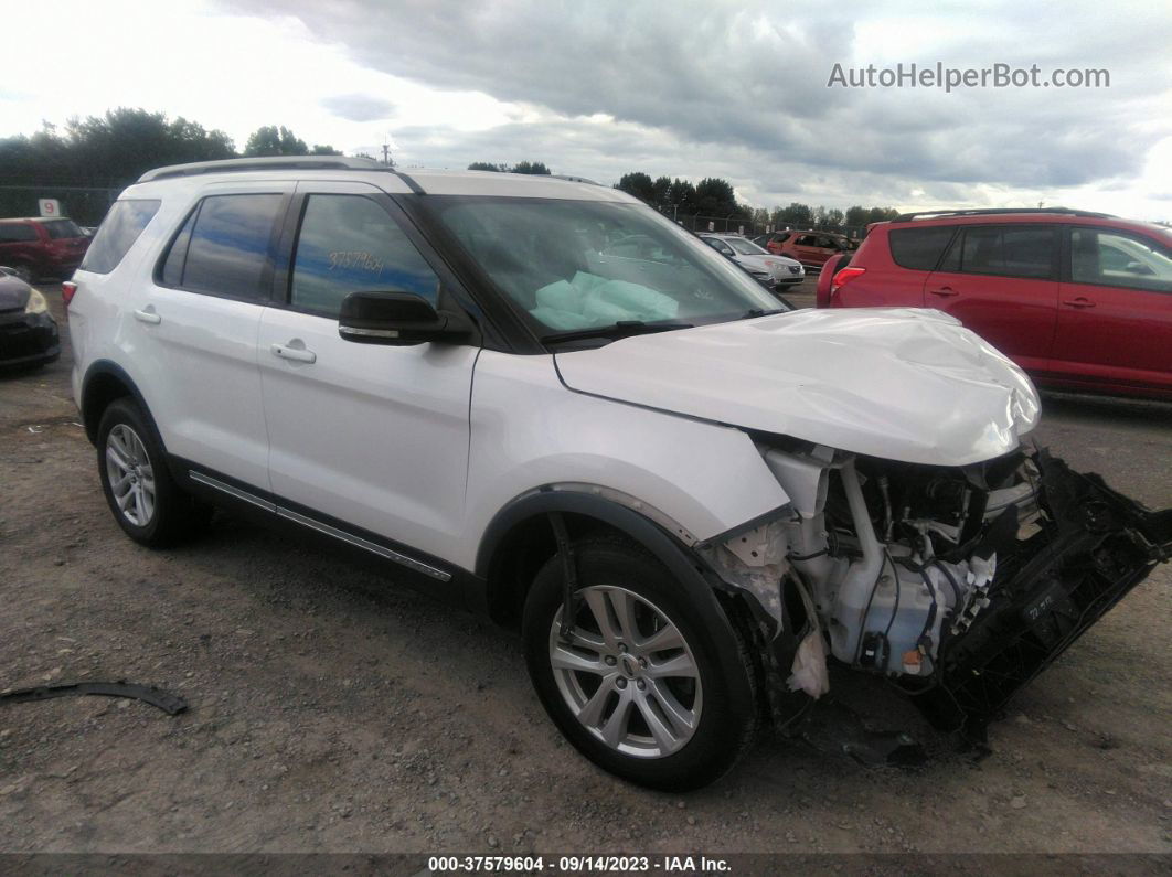 2018 Ford Explorer Xlt White vin: 1FM5K8D83JGB73398