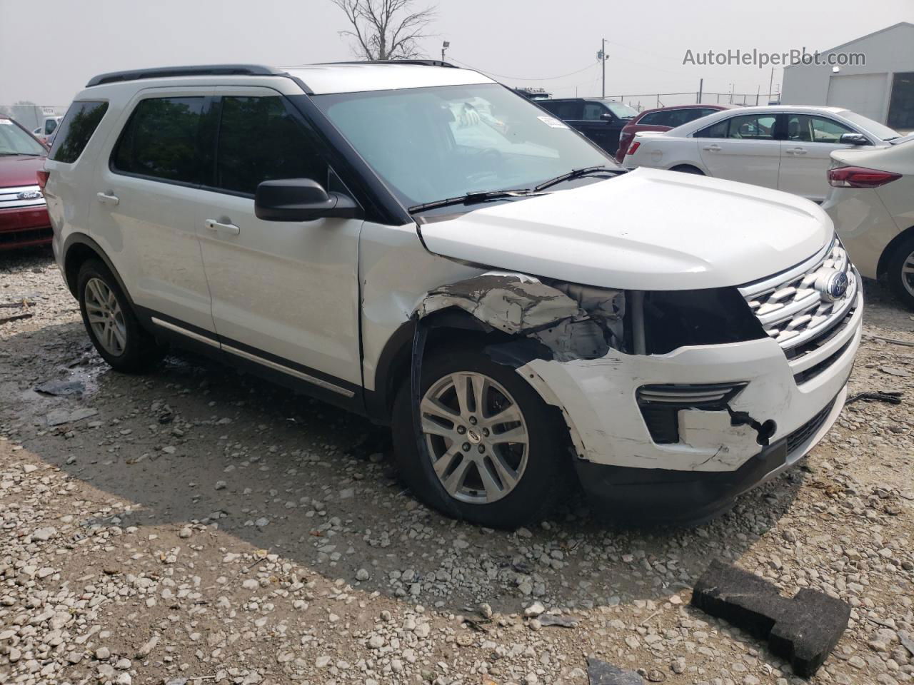 2018 Ford Explorer Xlt White vin: 1FM5K8D83JGC13284