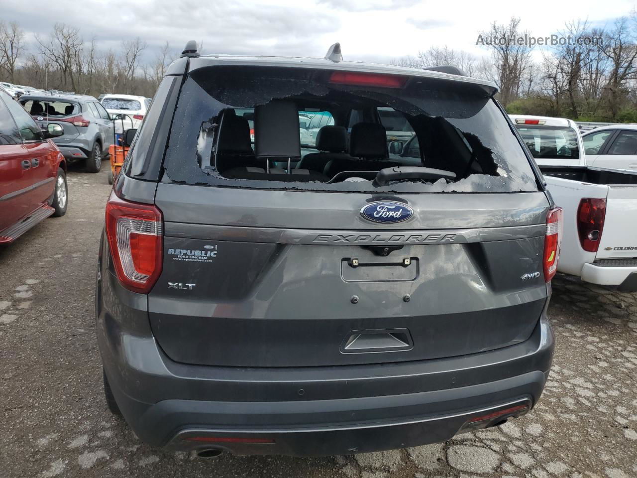 2017 Ford Explorer Xlt Серый vin: 1FM5K8D84HGB63201