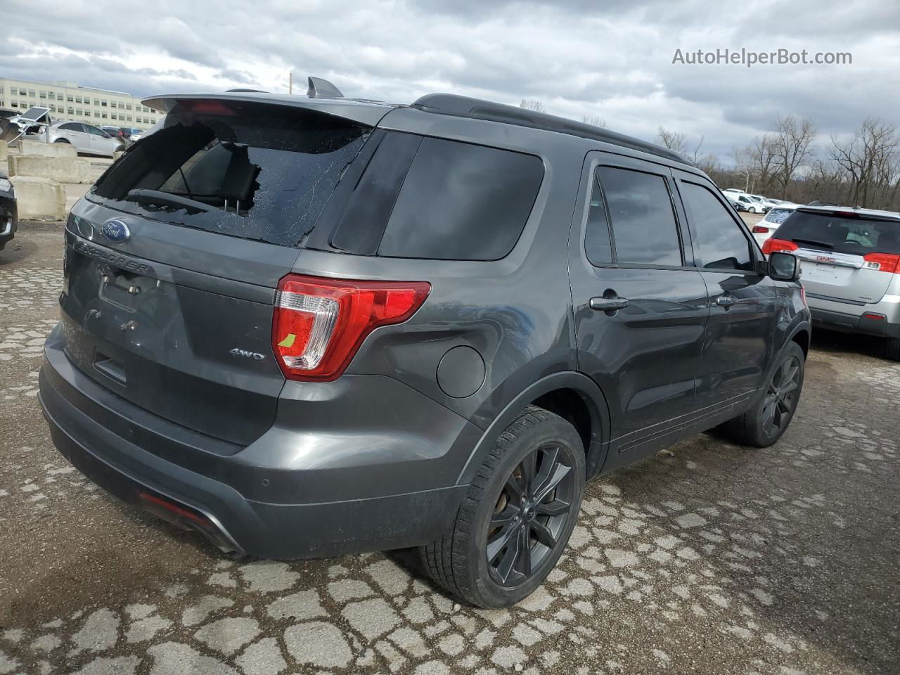 2017 Ford Explorer Xlt Gray vin: 1FM5K8D84HGB63201