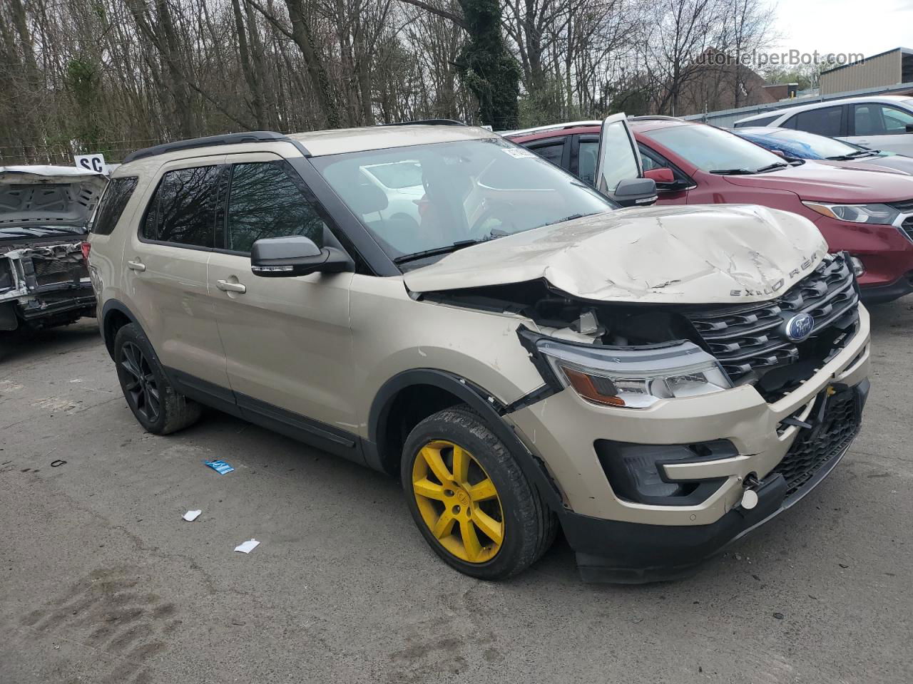 2017 Ford Explorer Xlt Beige vin: 1FM5K8D84HGE32300