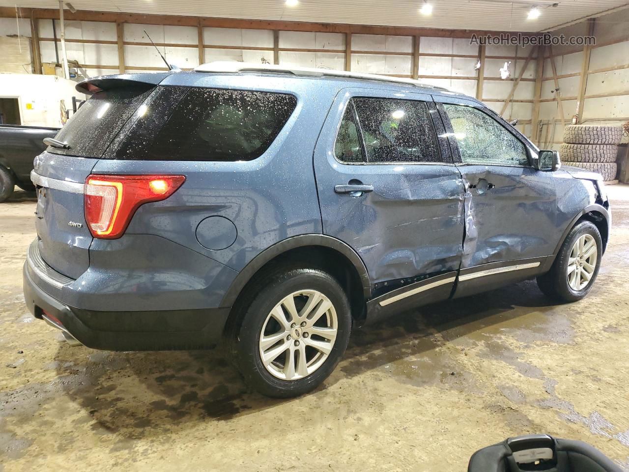 2018 Ford Explorer Xlt Blue vin: 1FM5K8D84JGB05630