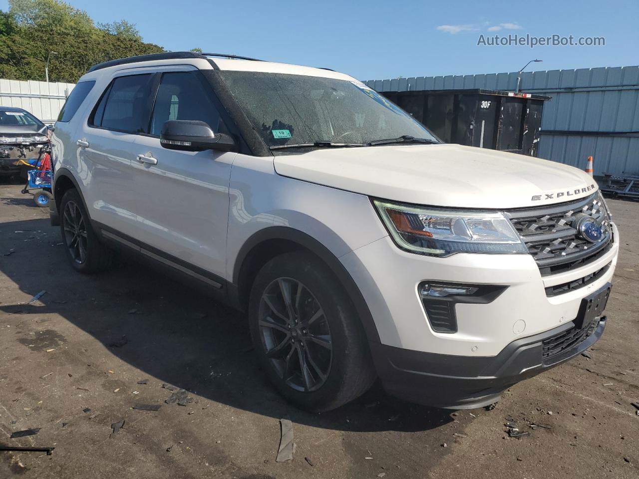 2018 Ford Explorer Xlt White vin: 1FM5K8D84JGB25439