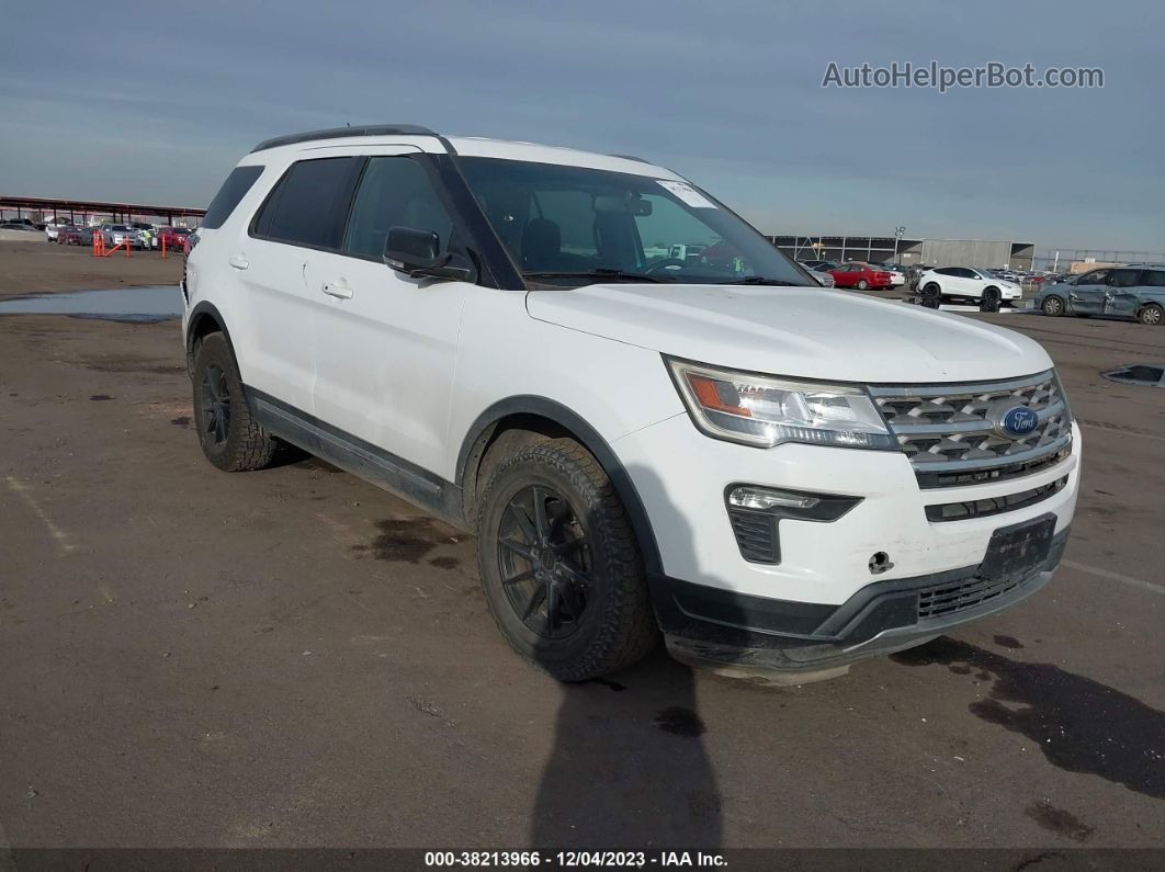 2018 Ford Explorer Xlt White vin: 1FM5K8D84JGB91327