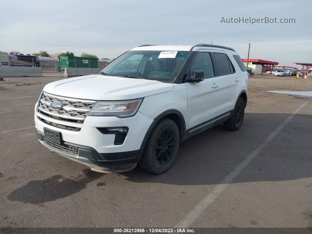 2018 Ford Explorer Xlt White vin: 1FM5K8D84JGB91327