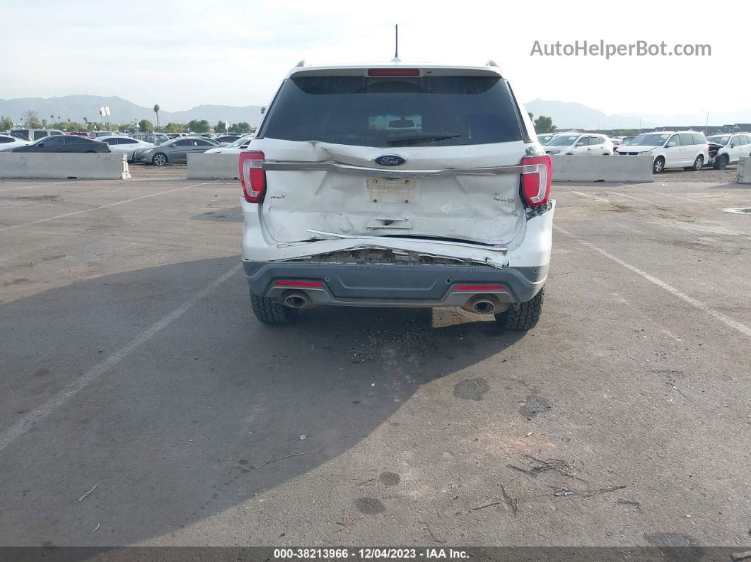 2018 Ford Explorer Xlt White vin: 1FM5K8D84JGB91327