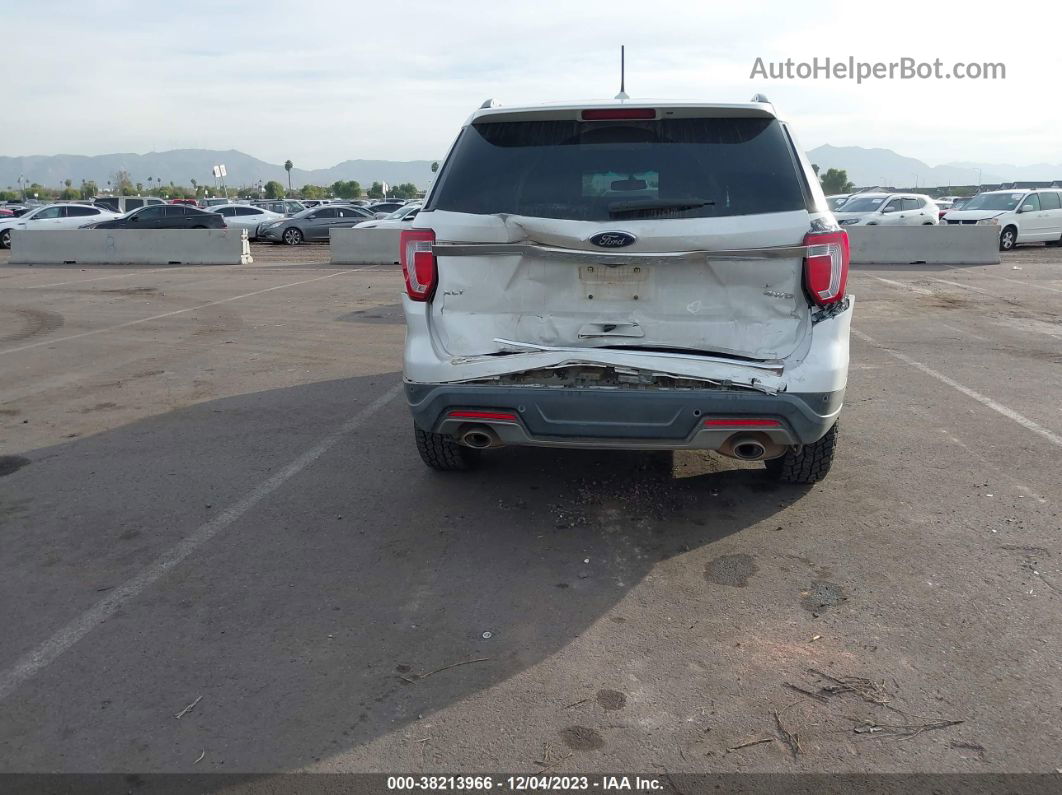 2018 Ford Explorer Xlt White vin: 1FM5K8D84JGB91327