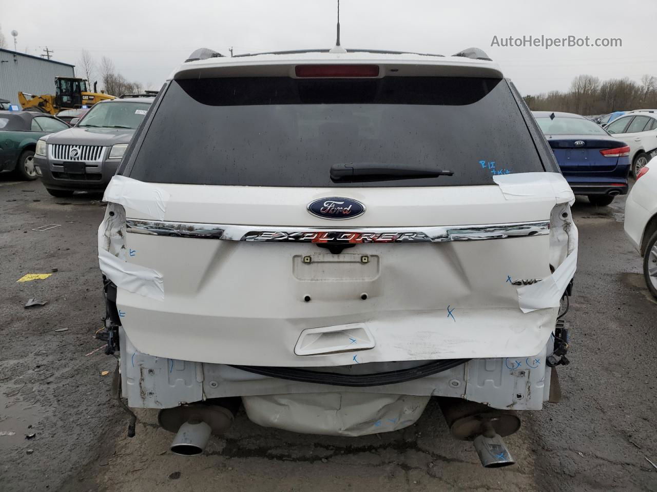 2018 Ford Explorer Xlt White vin: 1FM5K8D84JGC29042