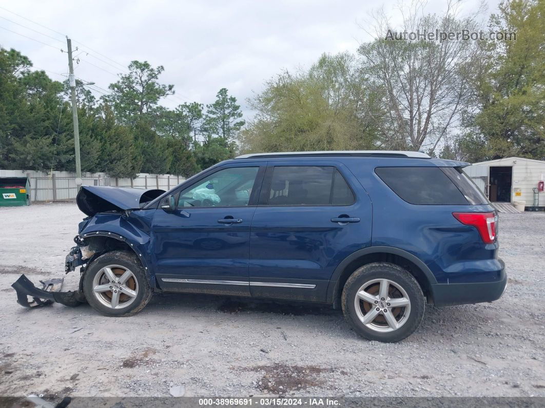 2017 Ford Explorer Xlt Blue vin: 1FM5K8D85HGA70865