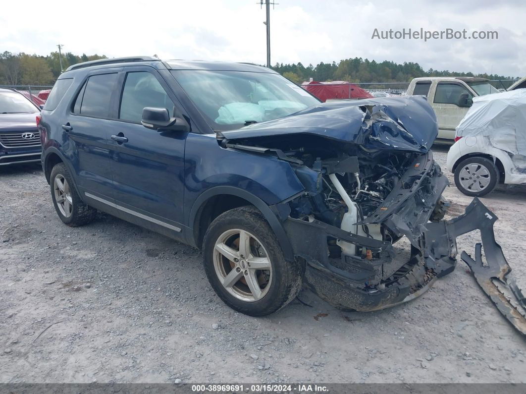 2017 Ford Explorer Xlt Blue vin: 1FM5K8D85HGA70865