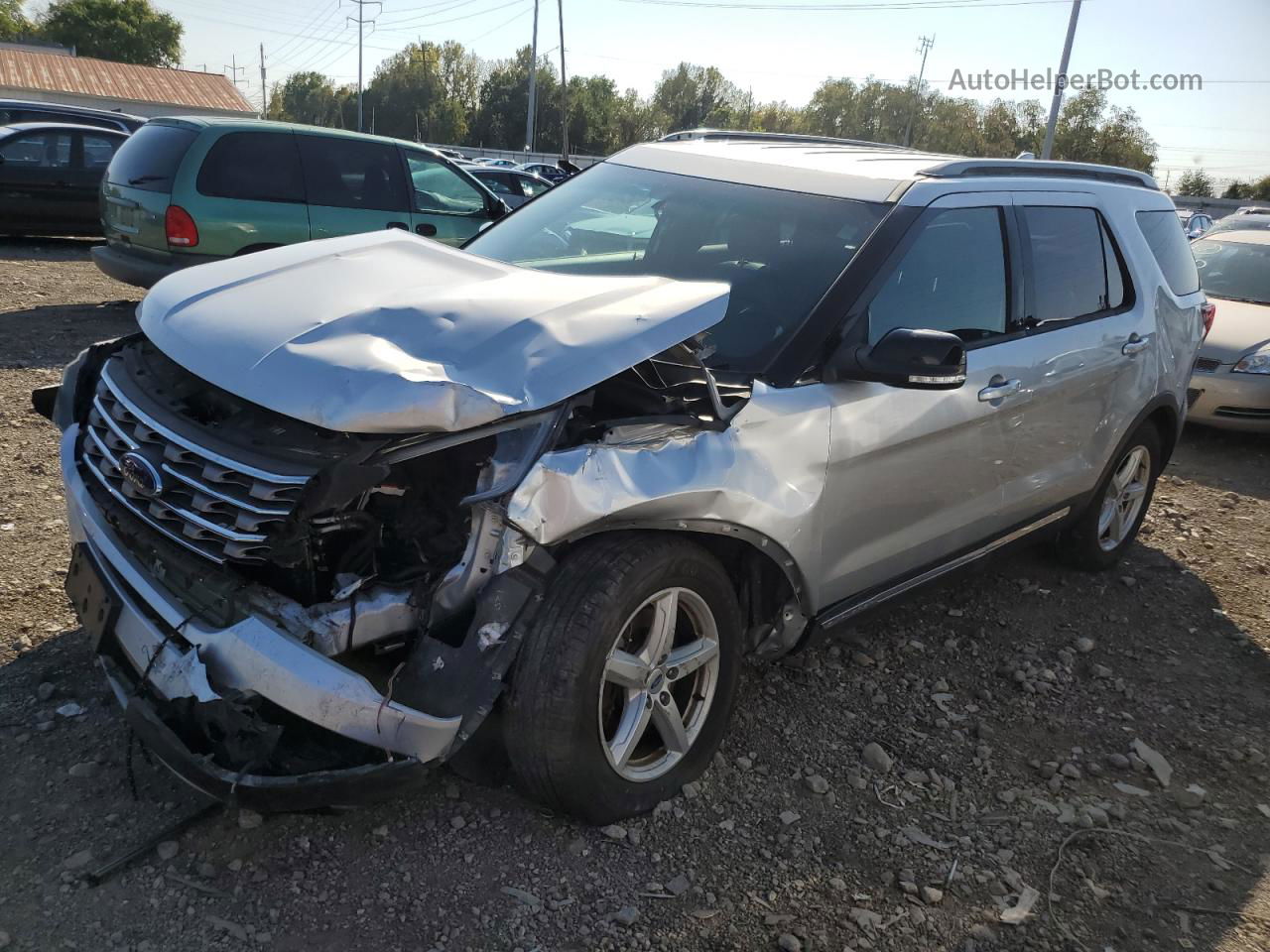 2017 Ford Explorer Xlt Silver vin: 1FM5K8D85HGA92638