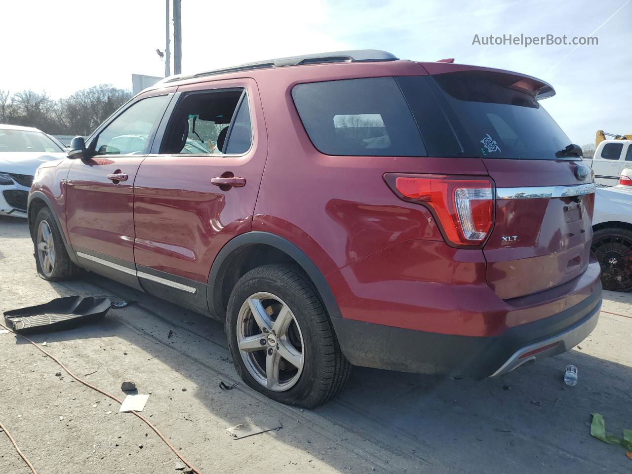 2017 Ford Explorer Xlt Maroon vin: 1FM5K8D85HGB76474