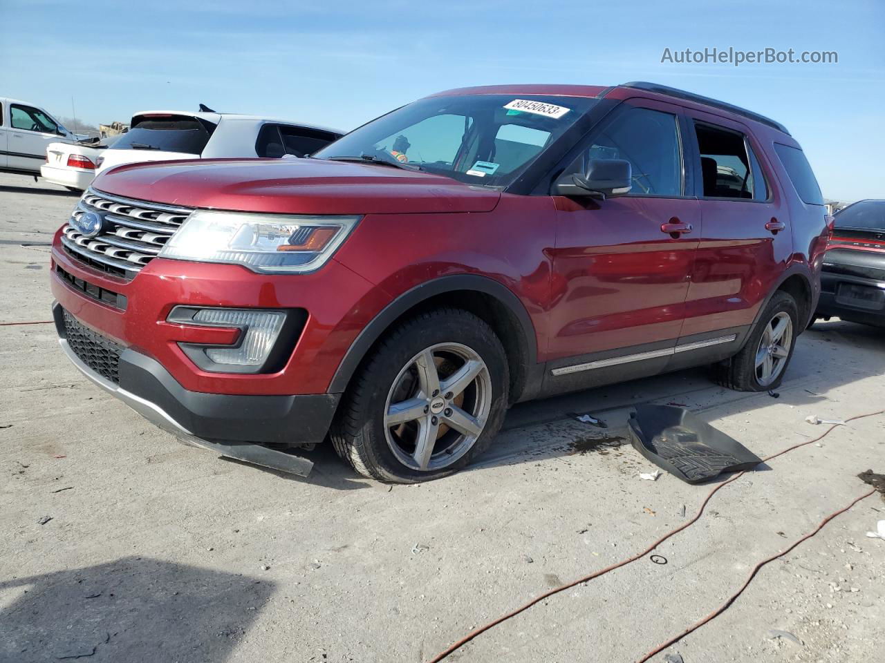 2017 Ford Explorer Xlt Maroon vin: 1FM5K8D85HGB76474