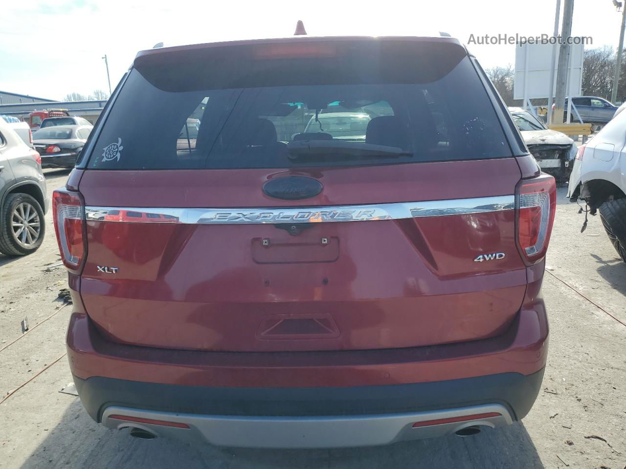 2017 Ford Explorer Xlt Maroon vin: 1FM5K8D85HGB76474