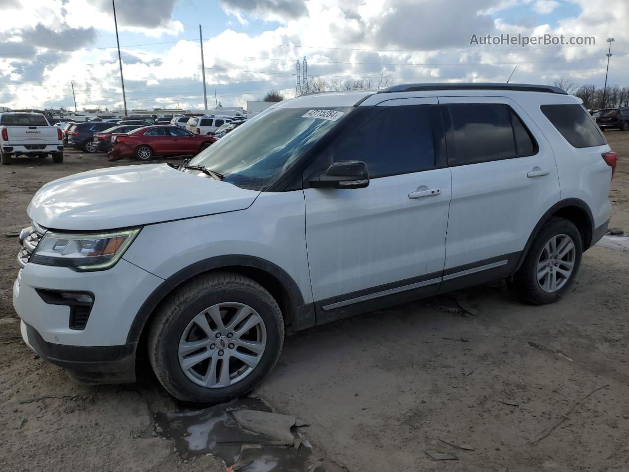 2018 Ford Explorer Xlt White vin: 1FM5K8D85JGA24717