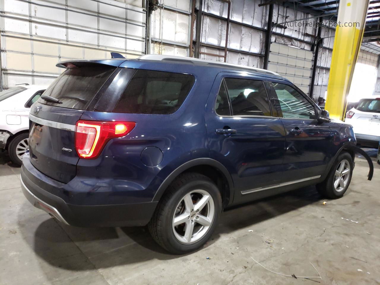 2017 Ford Explorer Xlt Blue vin: 1FM5K8D86HGD57065