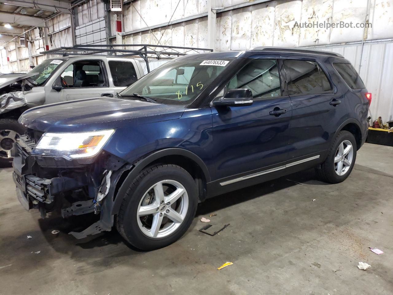 2017 Ford Explorer Xlt Blue vin: 1FM5K8D86HGD57065