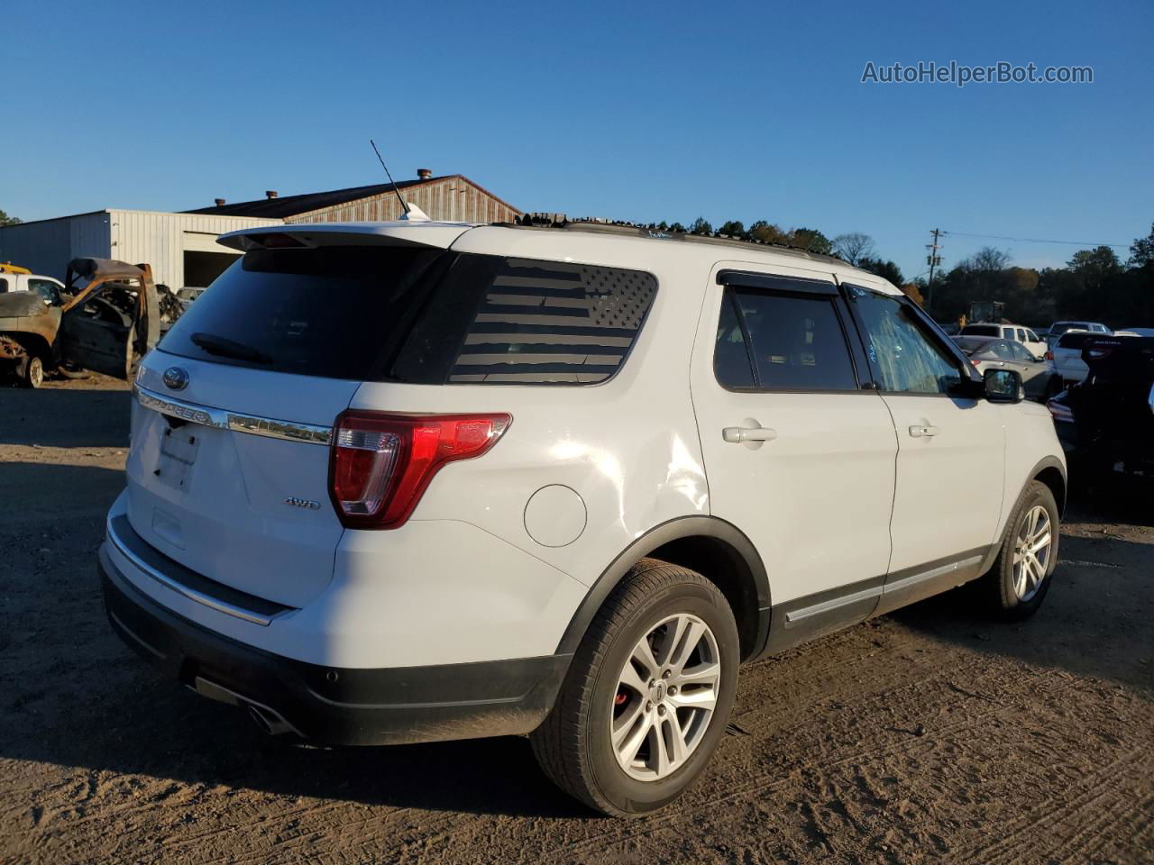 2018 Ford Explorer Xlt White vin: 1FM5K8D86JGA27884