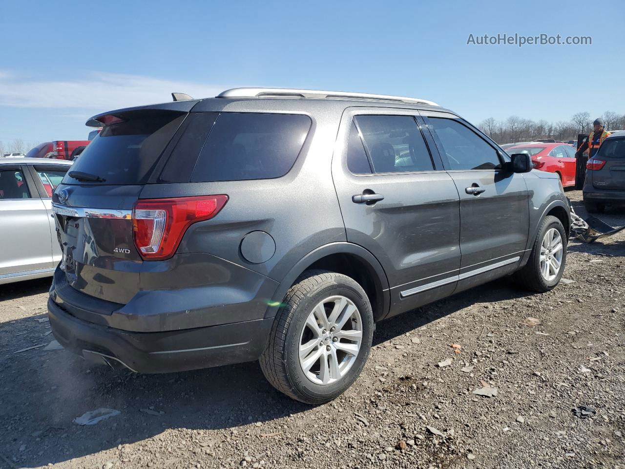 2018 Ford Explorer Xlt Gray vin: 1FM5K8D86JGA65714