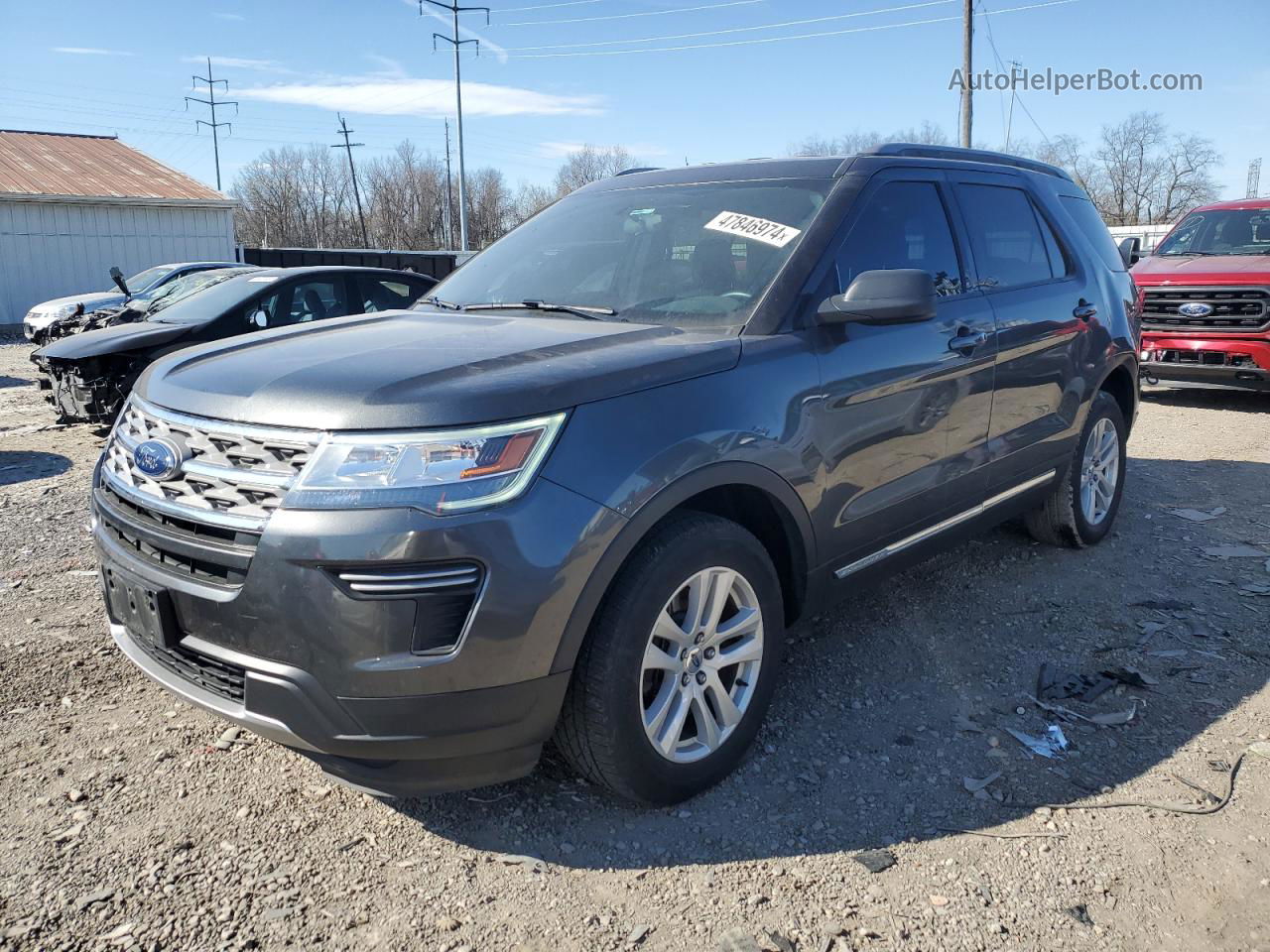 2018 Ford Explorer Xlt Gray vin: 1FM5K8D86JGA65714