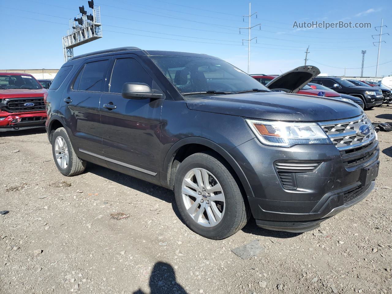 2018 Ford Explorer Xlt Gray vin: 1FM5K8D86JGA65714