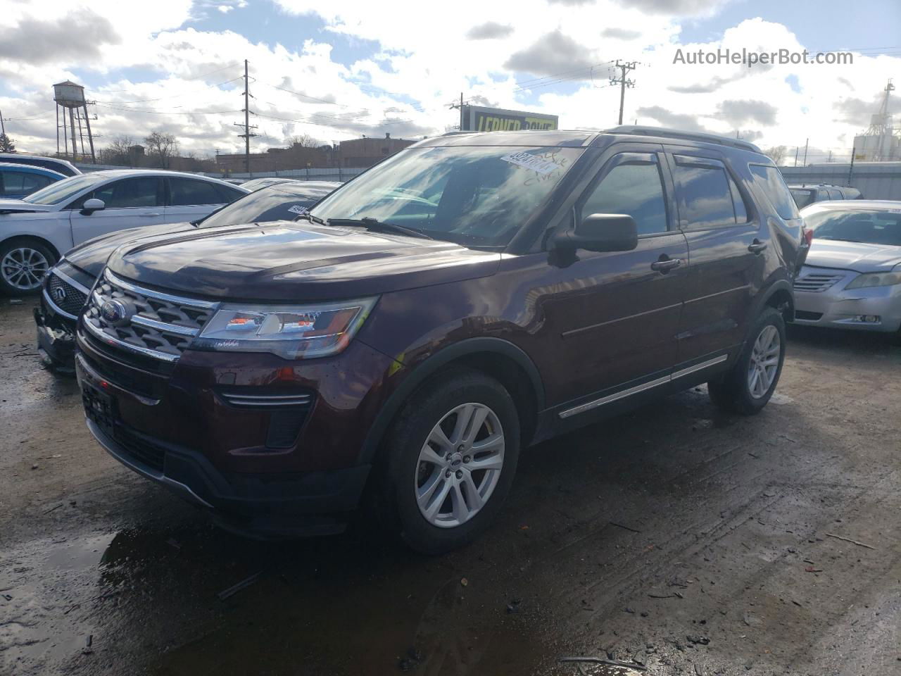 2018 Ford Explorer Xlt Burgundy vin: 1FM5K8D86JGB25409