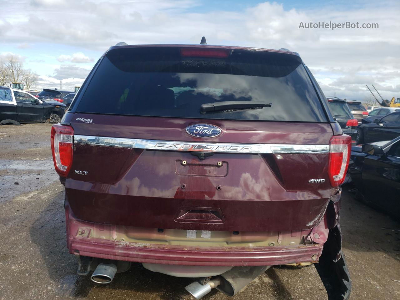 2018 Ford Explorer Xlt Burgundy vin: 1FM5K8D86JGB25409