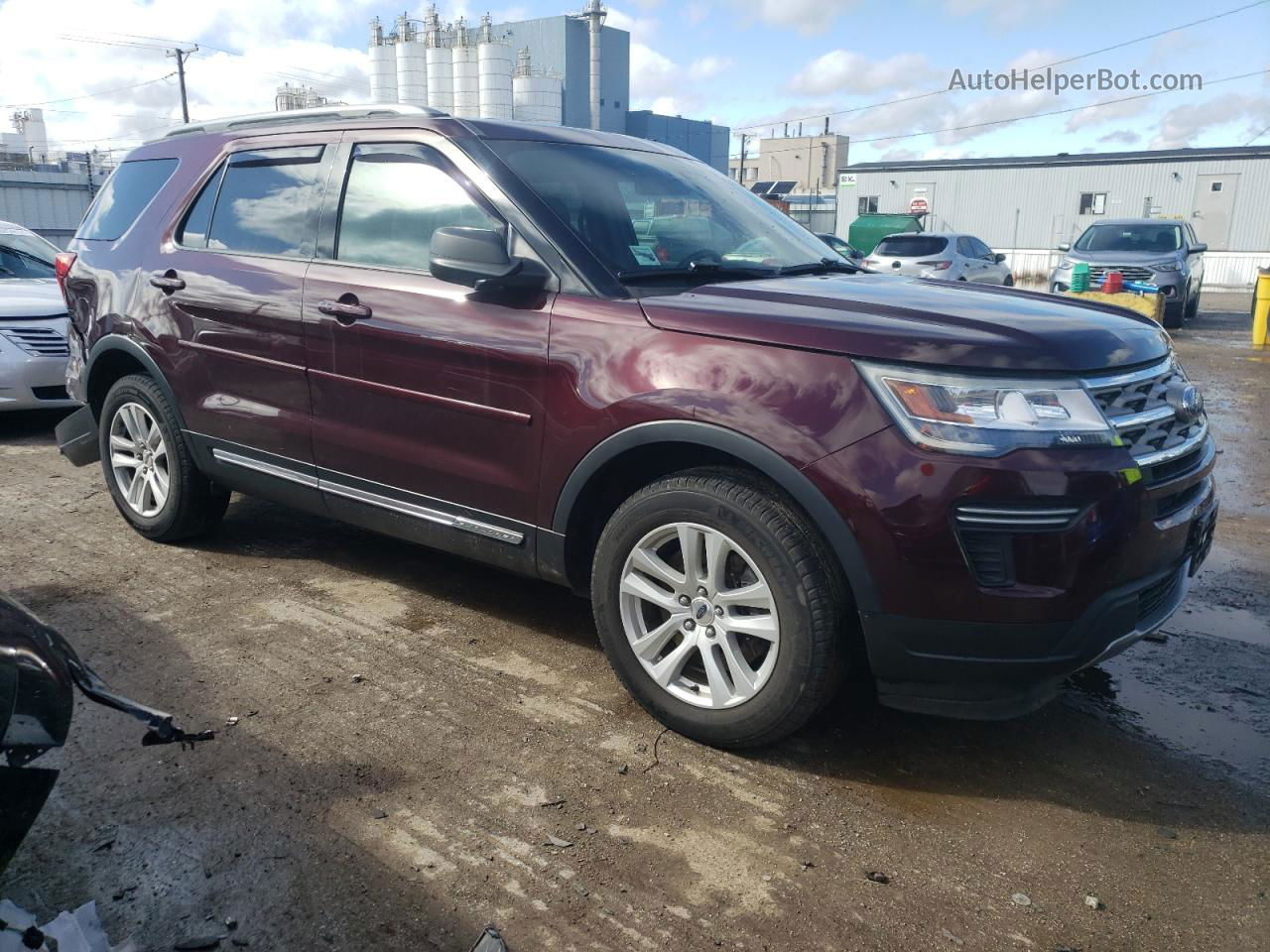 2018 Ford Explorer Xlt Burgundy vin: 1FM5K8D86JGB25409