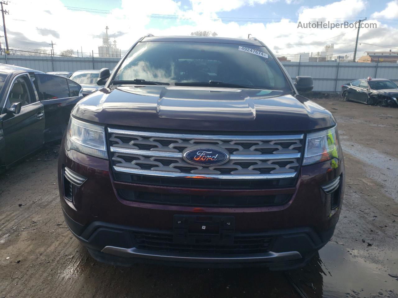 2018 Ford Explorer Xlt Burgundy vin: 1FM5K8D86JGB25409