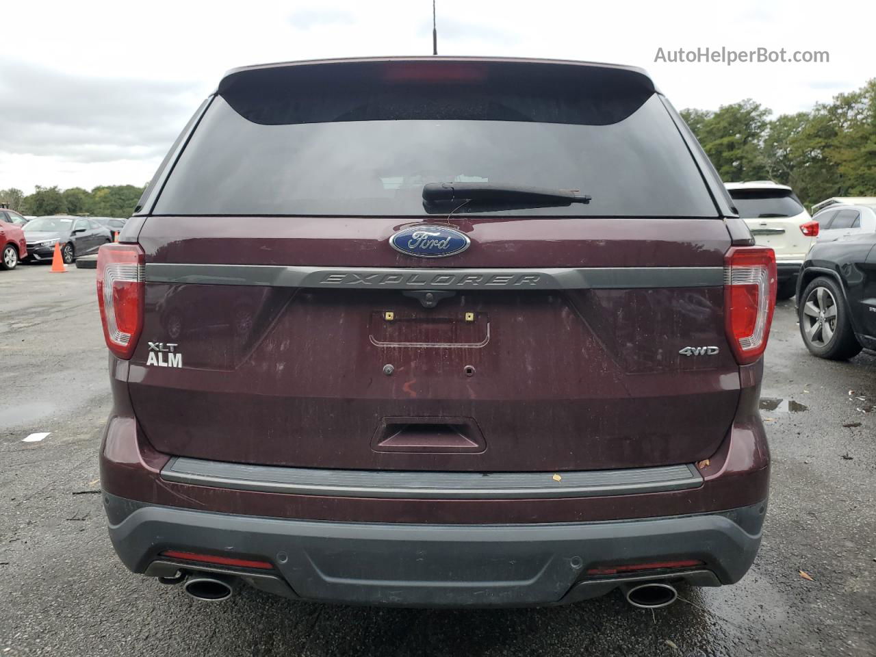 2018 Ford Explorer Xlt Burgundy vin: 1FM5K8D86JGB73251