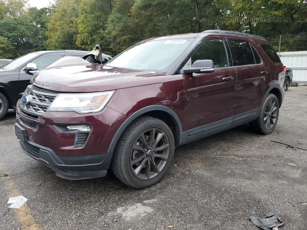 2018 Ford Explorer Xlt Burgundy vin: 1FM5K8D86JGB73251