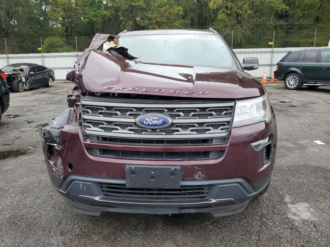 2018 Ford Explorer Xlt Burgundy vin: 1FM5K8D86JGB73251