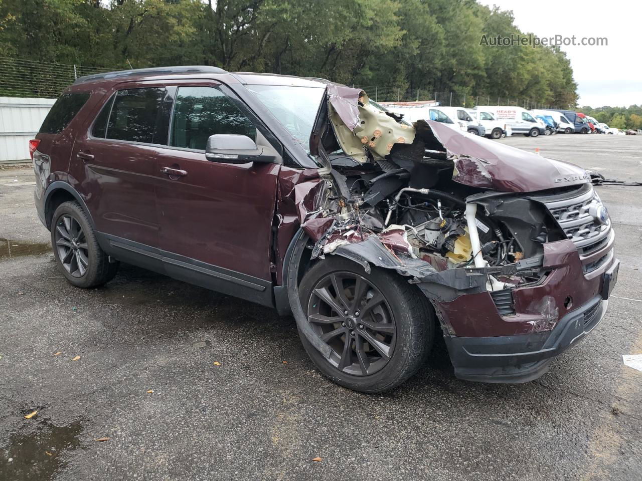 2018 Ford Explorer Xlt Burgundy vin: 1FM5K8D86JGB73251