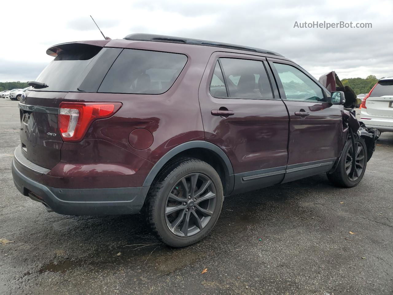 2018 Ford Explorer Xlt Burgundy vin: 1FM5K8D86JGB73251