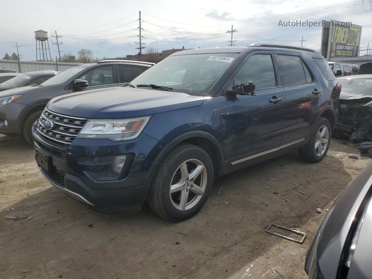 2016 Ford Explorer Xlt Синий vin: 1FM5K8D87GGA63429