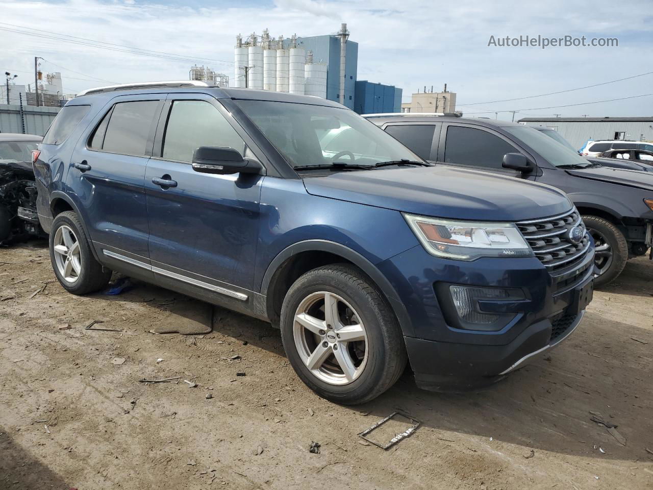 2016 Ford Explorer Xlt Синий vin: 1FM5K8D87GGA63429