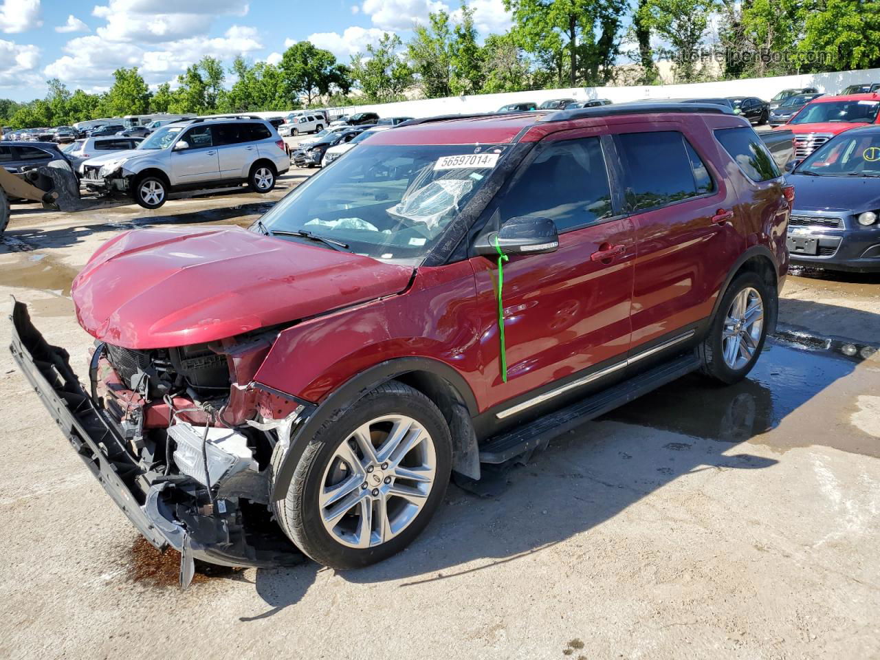 2017 Ford Explorer Xlt Red vin: 1FM5K8D87HGC05232