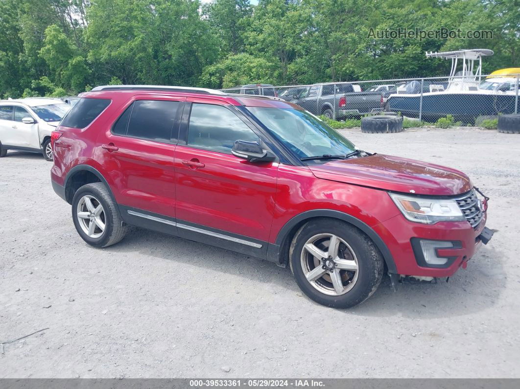 2017 Ford Explorer Xlt Red vin: 1FM5K8D87HGC50476