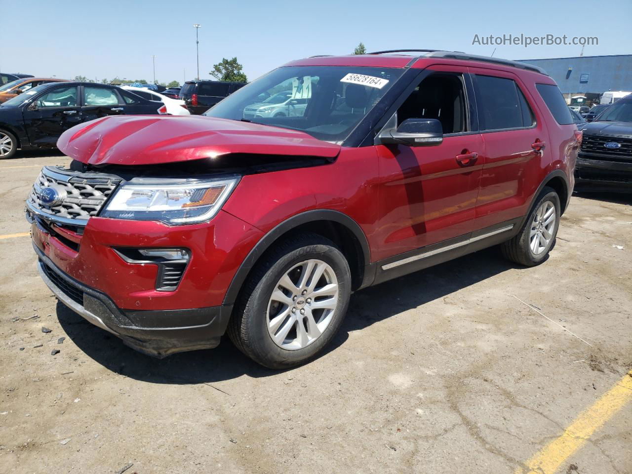 2018 Ford Explorer Xlt Red vin: 1FM5K8D87JGB29517