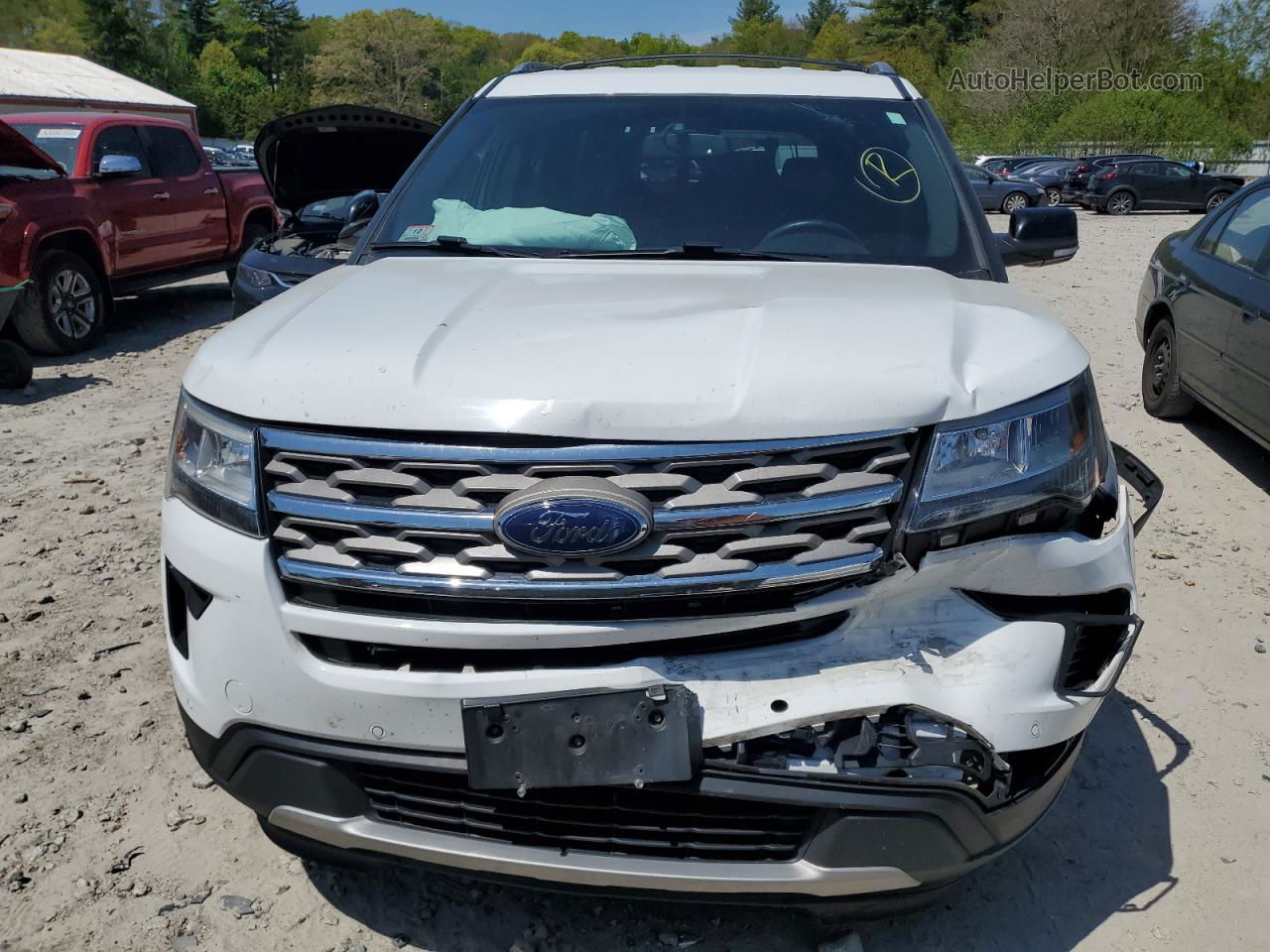 2018 Ford Explorer Xlt White vin: 1FM5K8D87JGC91535