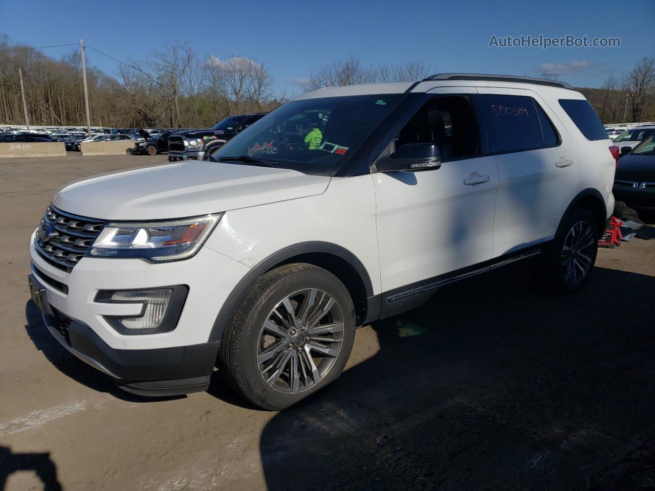 2017 Ford Explorer Xlt White vin: 1FM5K8D88HGC28230