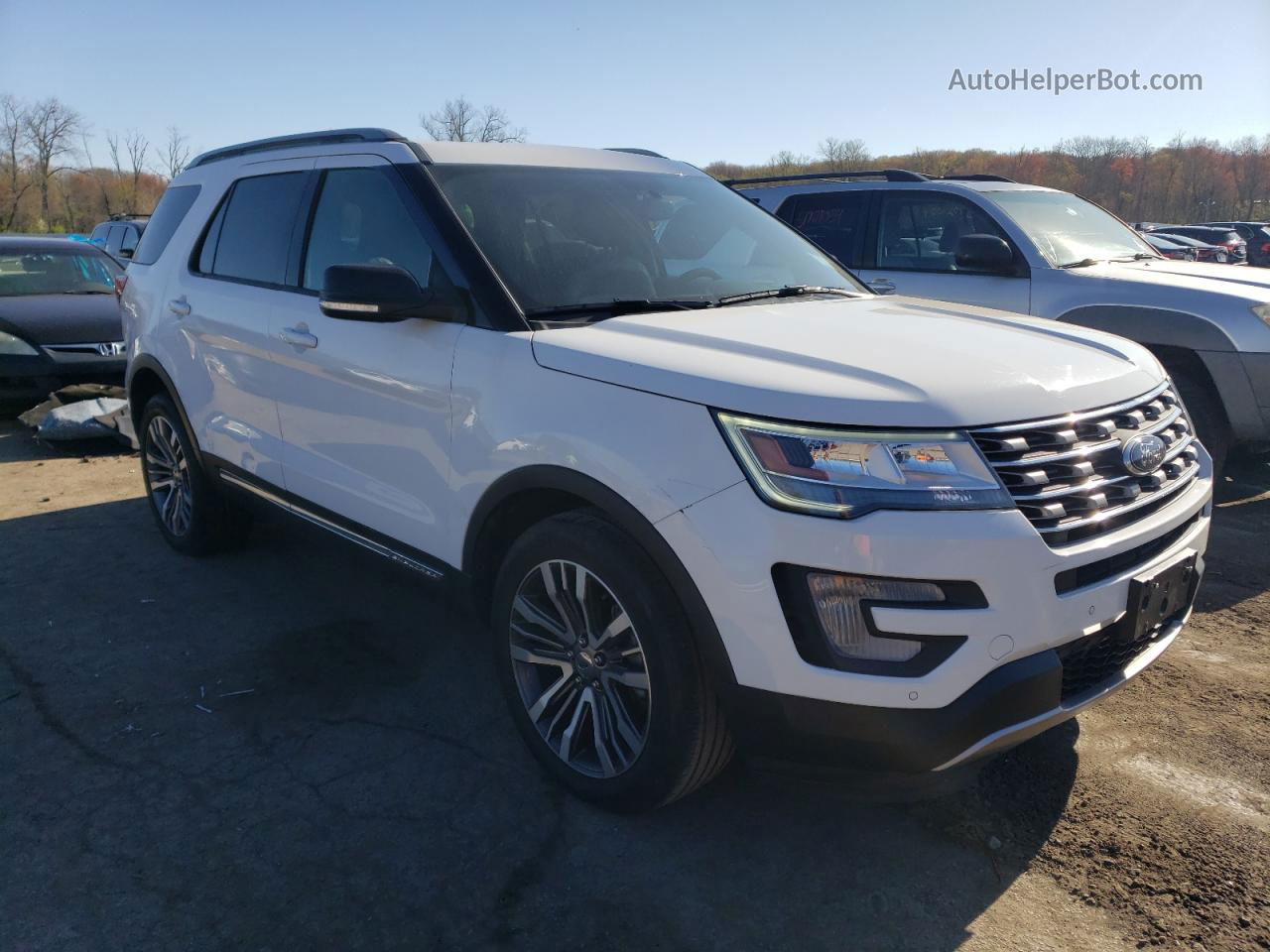 2017 Ford Explorer Xlt White vin: 1FM5K8D88HGC28230