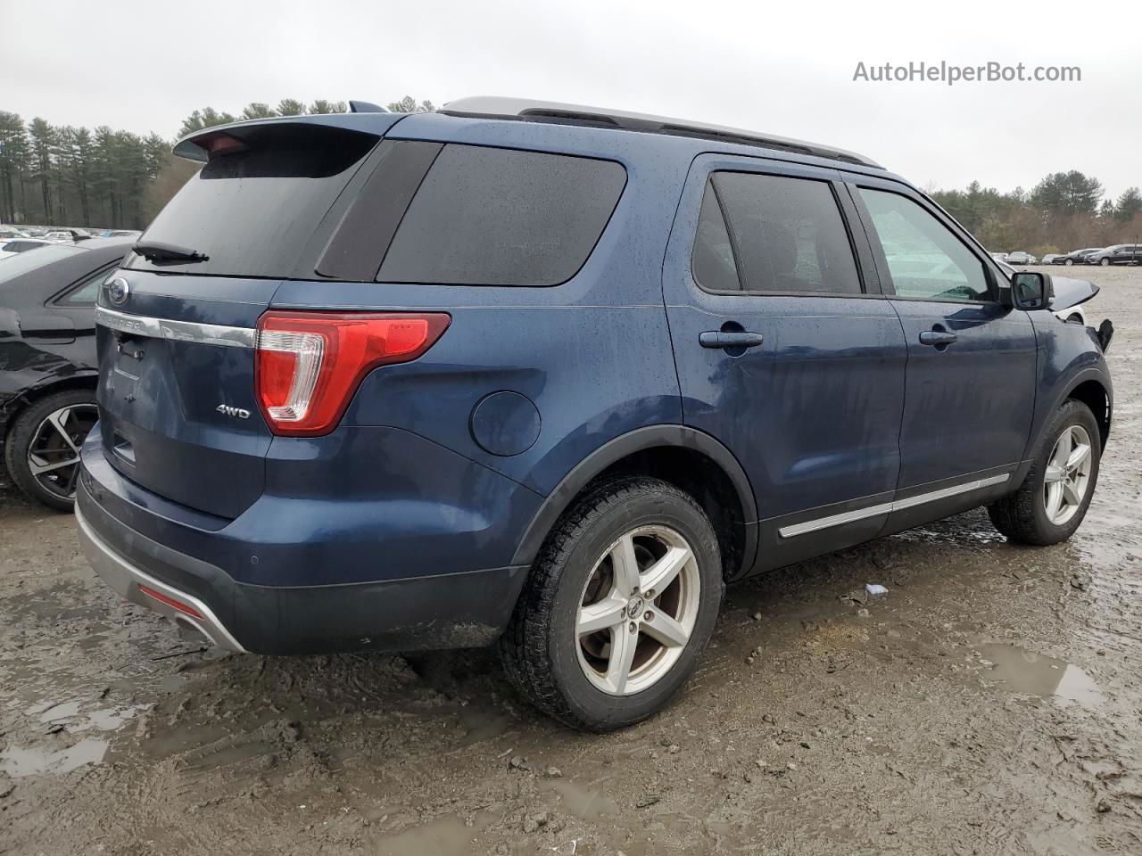 2017 Ford Explorer Xlt Blue vin: 1FM5K8D88HGD47119