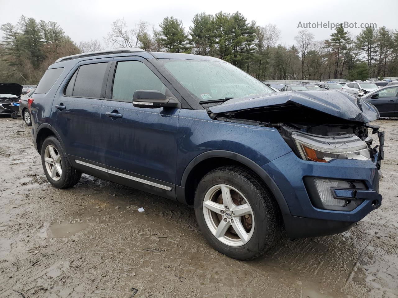 2017 Ford Explorer Xlt Синий vin: 1FM5K8D88HGD47119