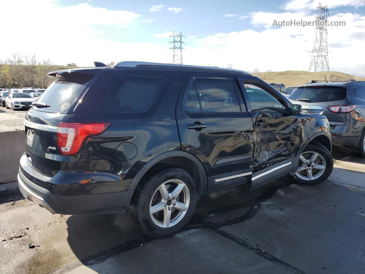 2017 Ford Explorer Xlt Black vin: 1FM5K8D88HGD88138