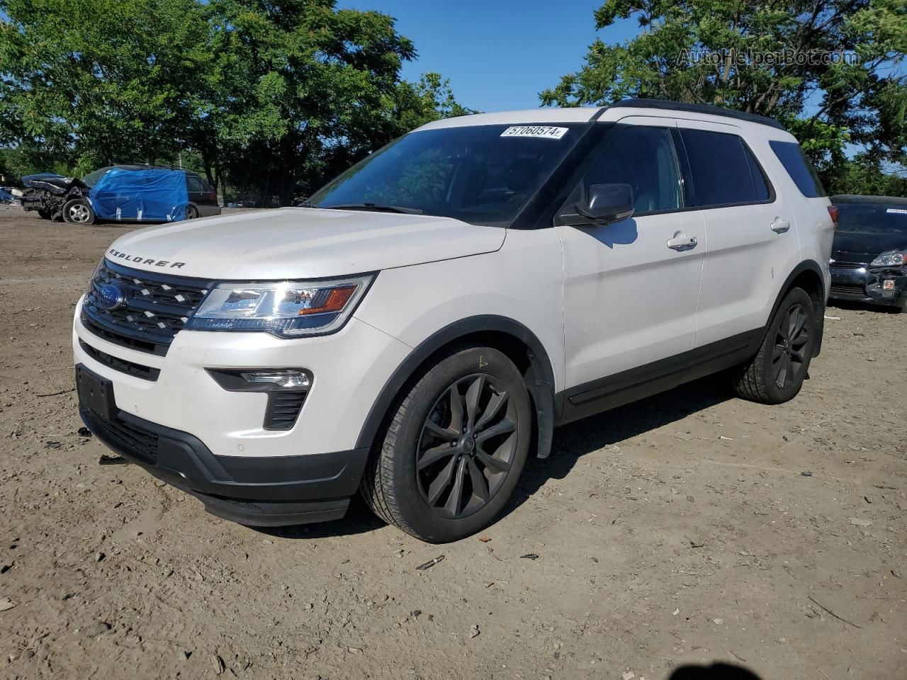 2018 Ford Explorer Xlt White vin: 1FM5K8D88JGB52627