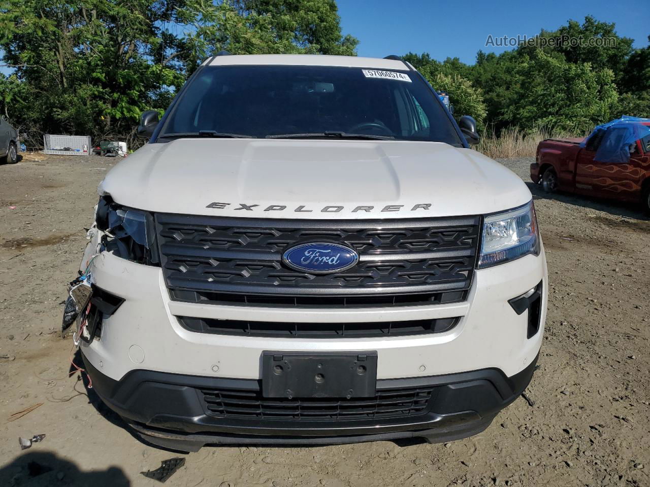 2018 Ford Explorer Xlt White vin: 1FM5K8D88JGB52627