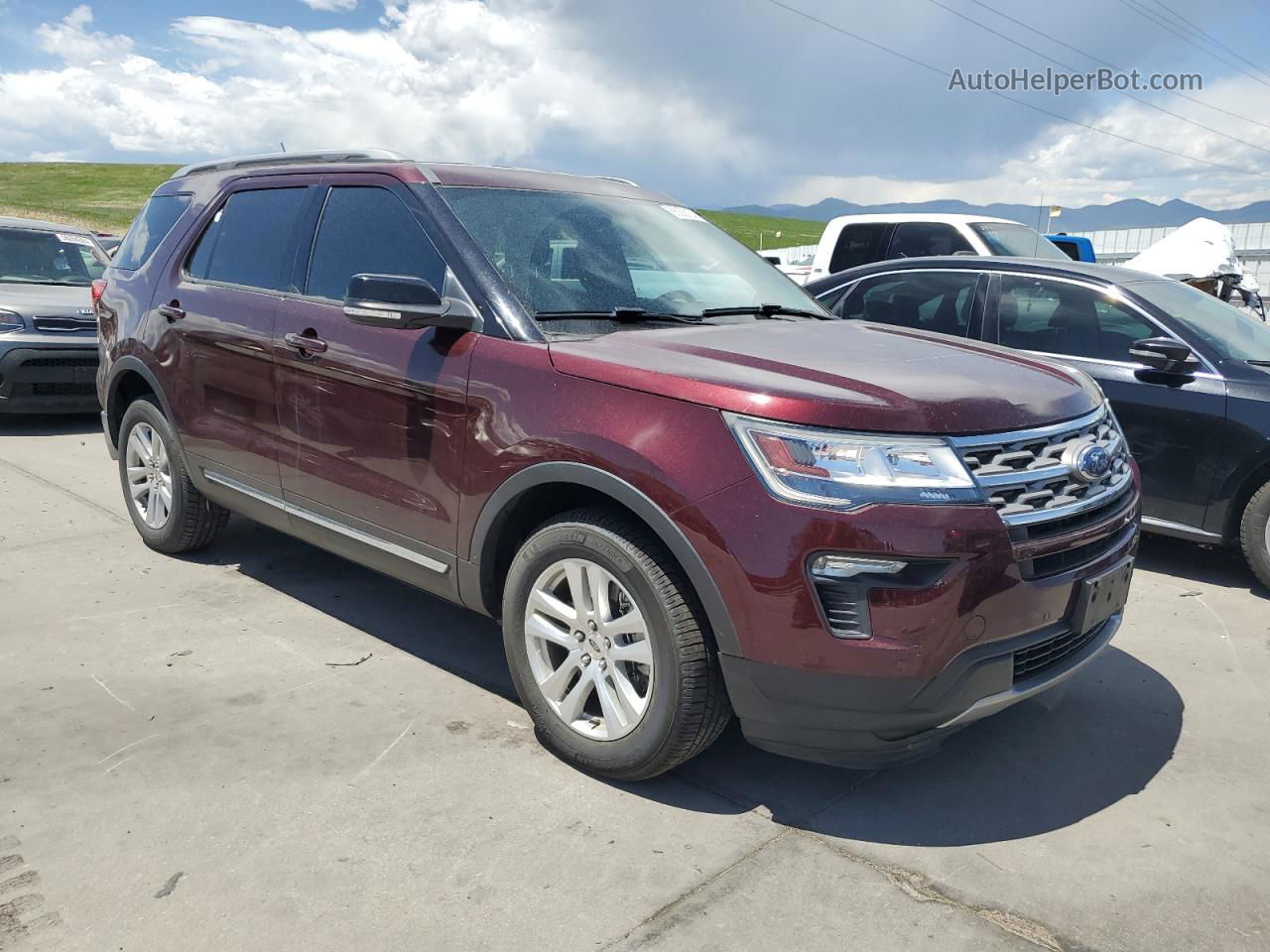 2018 Ford Explorer Xlt Burgundy vin: 1FM5K8D89JGA31637